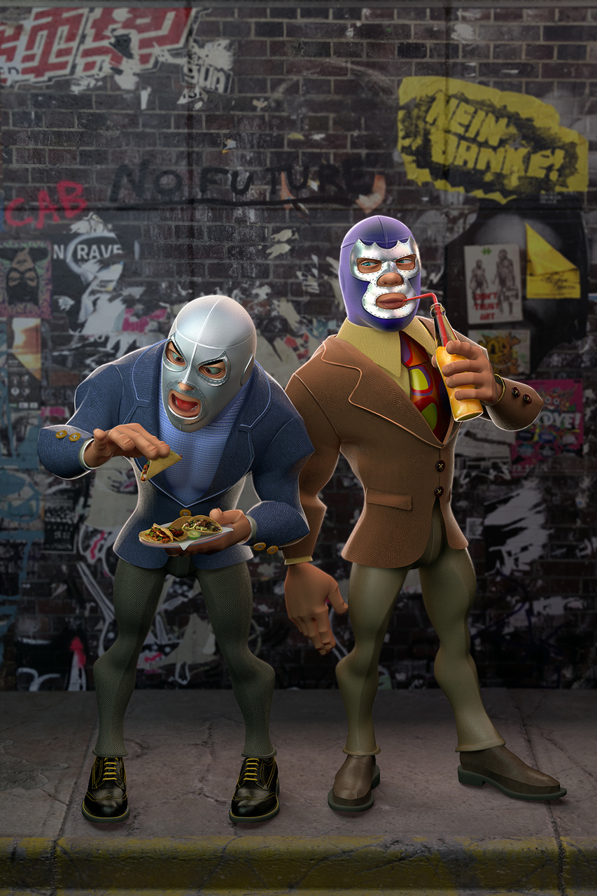 Portfolio El Santo Y Blue Demon V S Los Tacos De Suaperro
